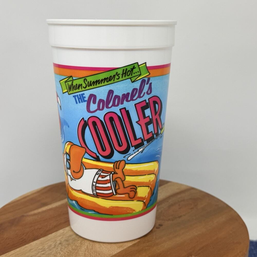 Kentucky Fried Chicken 32oz Plastic Cup When Summers Hot Colonel's Cooler KFC